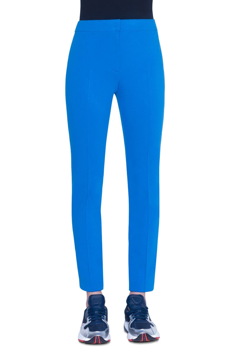 Akris punto Mara Slim Stretch Knit Pants, Main, color, 