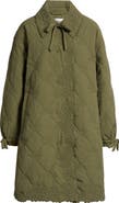 Damson Madder Avery Water Repellent Quilted Coat