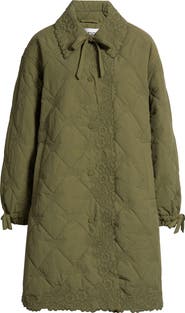 Damson Madder Avery Water Repellent Quilted Coat