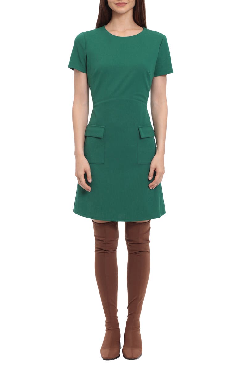 DONNA MORGAN FOR MAGGY Patch Pocket Sheath Minidress, Alternate, color, 