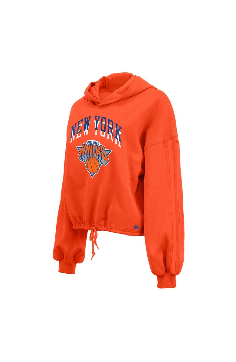New Era Women's New Era Orange New York Knicks 2024/25 City Edition Cropped Pullover Hoodie, Alternate, color, 