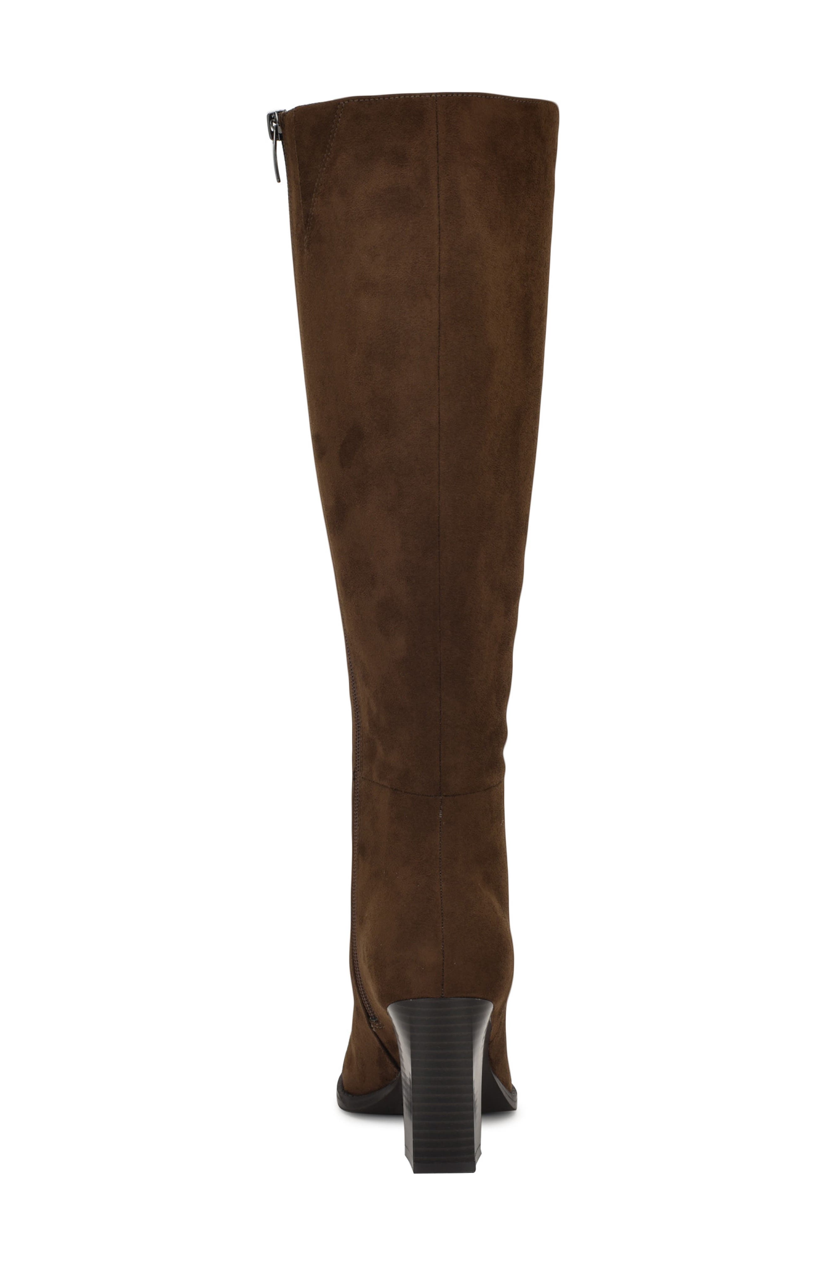 Nine West Zeran Knee High Boot, Alternate, color, Brown Faux Suede