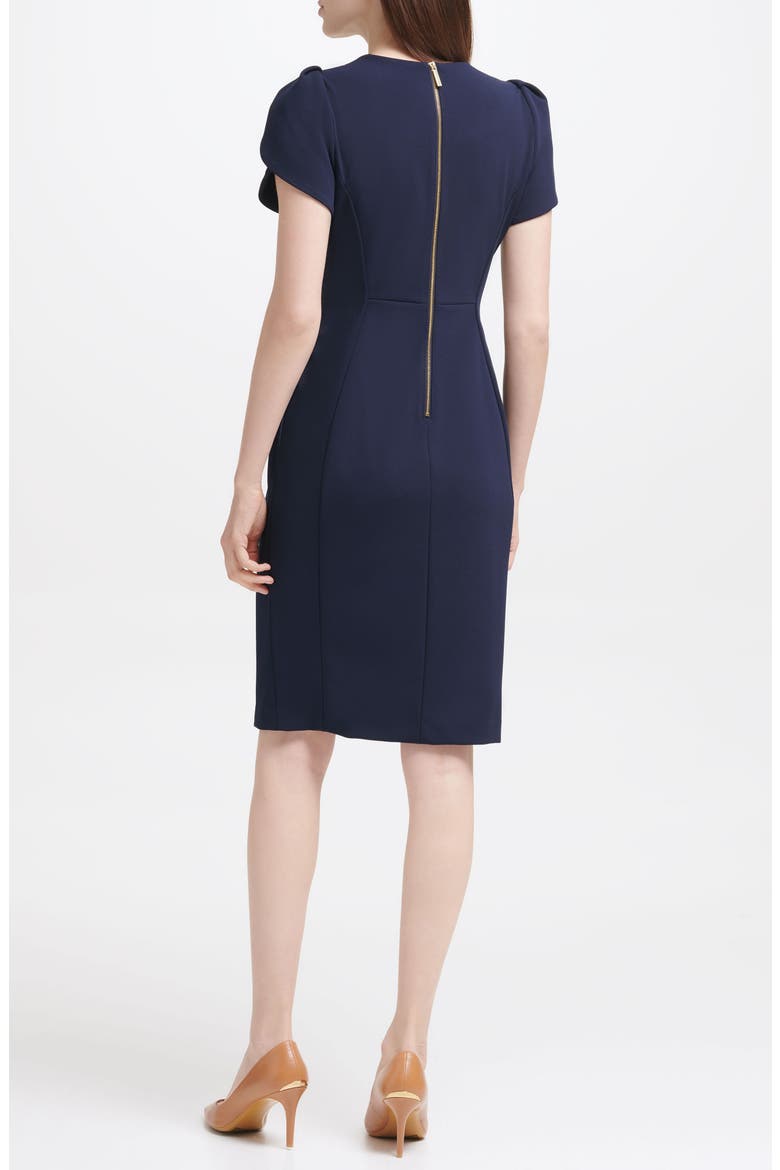 Tulip Sleeve Sheath Dress, Alternate, color, INDIGO