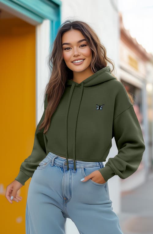 DALIX DALIX BUTTERFLY CROPPED HOODIE 