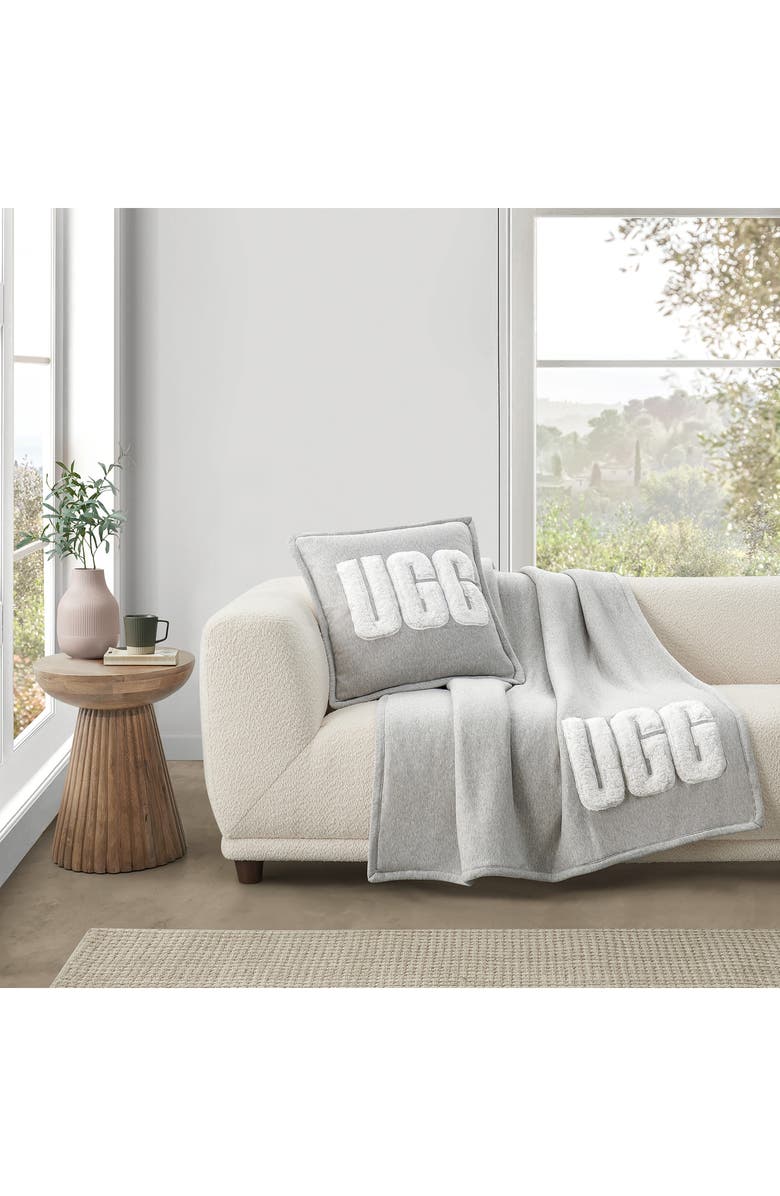 UGG<sup>®</sup> Lennox Logo Throw Pillow, Alternate, color, 