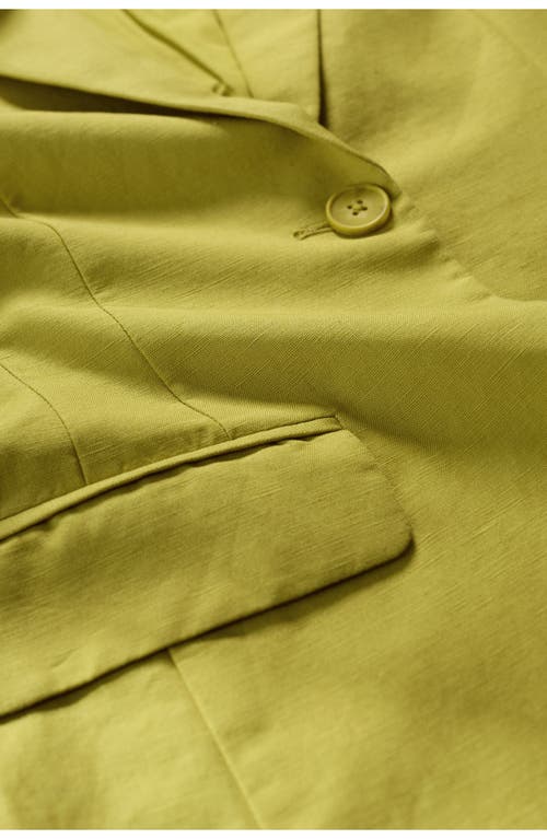 Shop Seasalt Cornwall Erica Linen & Organic Cotton Blazer In Lime
