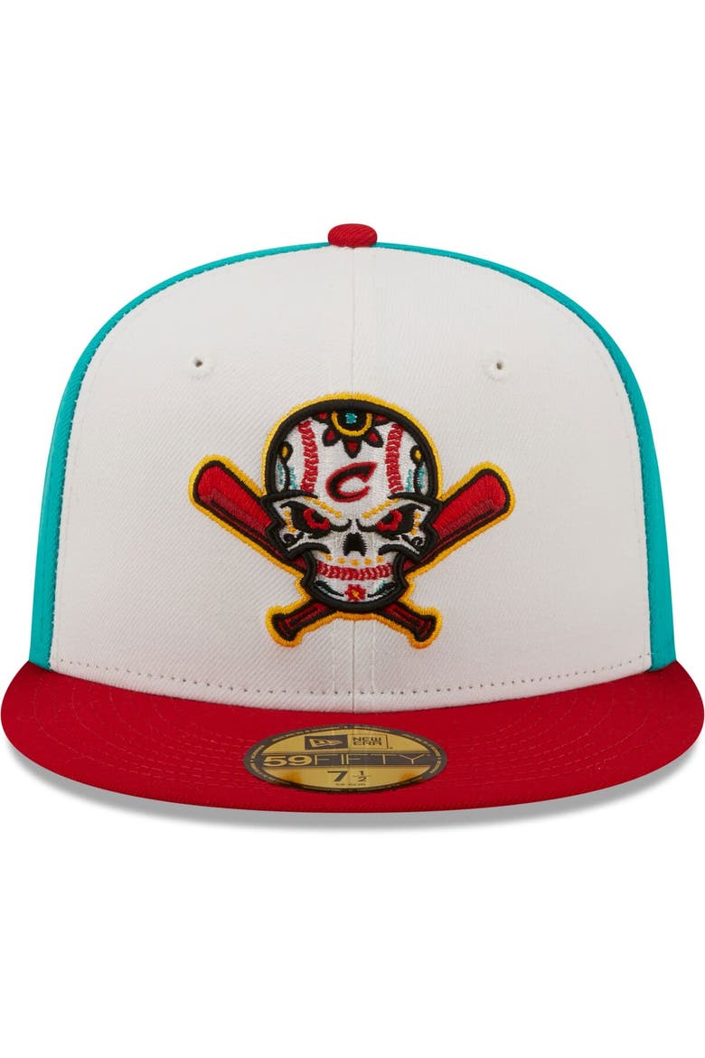 Men's New Era White/Red Veleros de Columbus Copa De La Diversion 59FIFTY Fitted Hat, Alternate, color, White