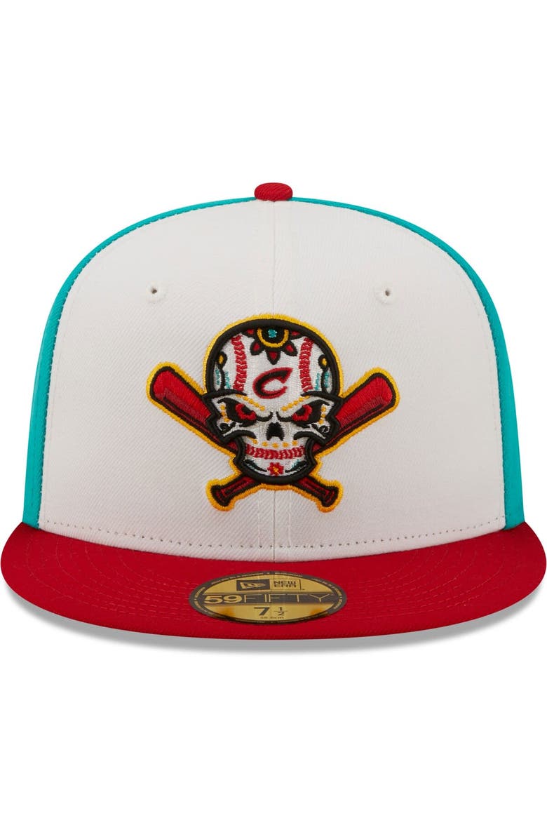 New Era Men's New Era White/Red Veleros de Columbus Copa De La Diversion 59FIFTY Fitted Hat, Alternate, color, White