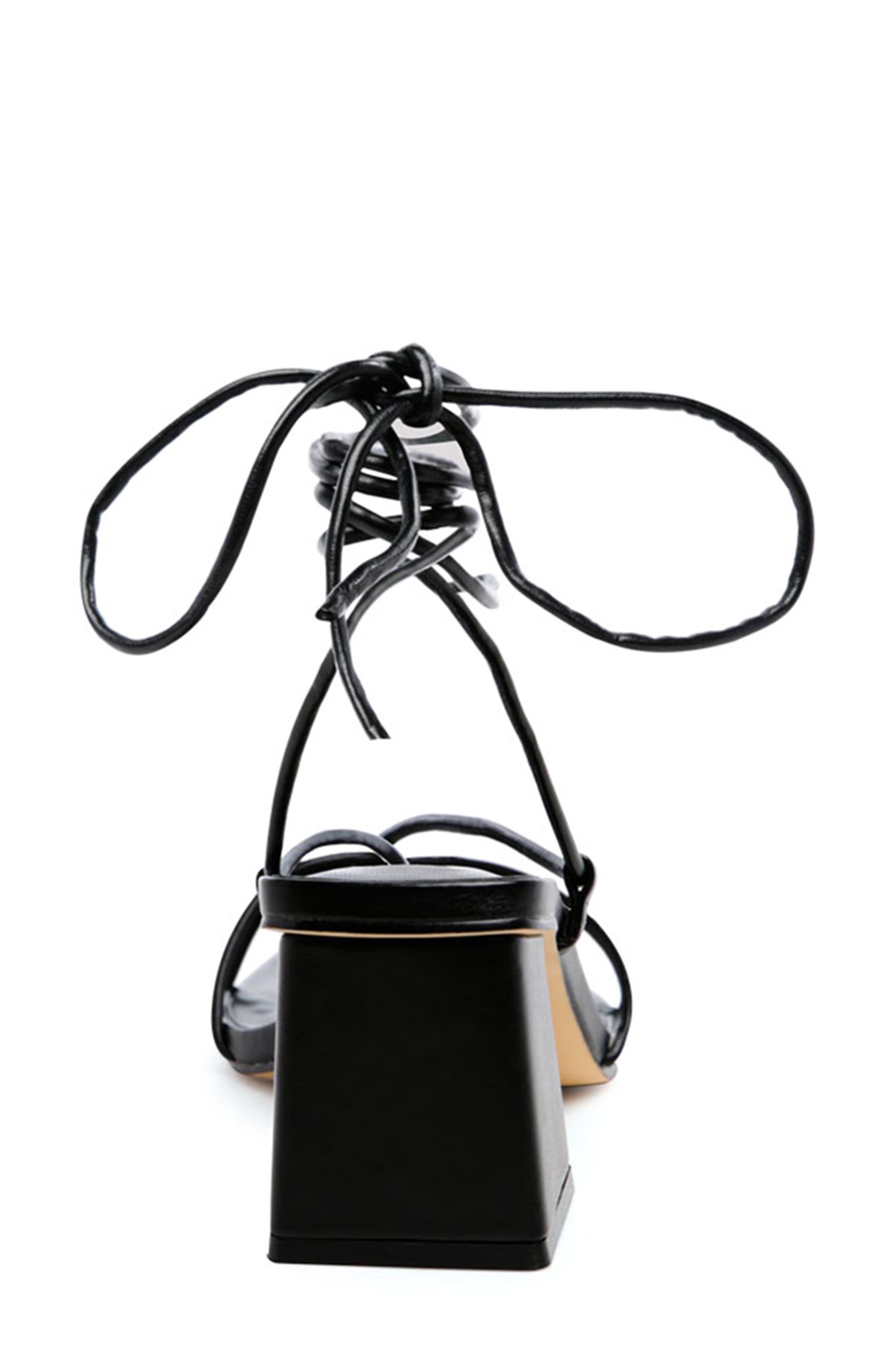 LONDON RAG Spruce Dessert Ankle Wrap Sandal, Alternate, color, Black