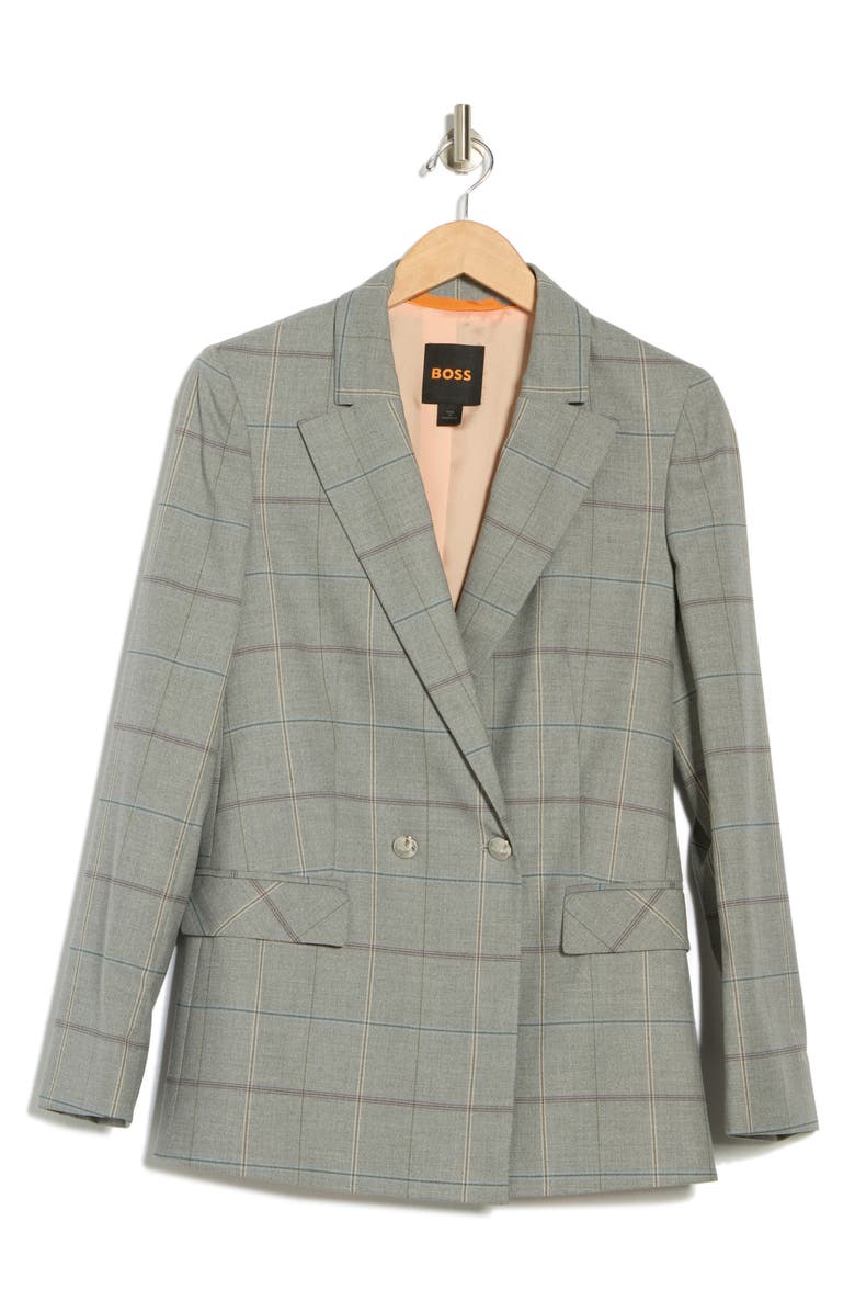 BOSS Orange Jachecky Blazer Jacket, Alternate, color, Melange Windowpane