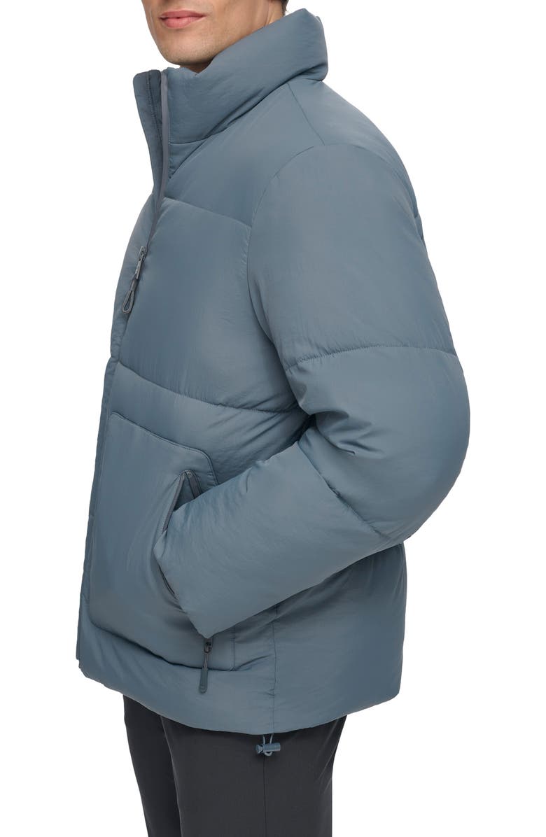 DKNY Zip Front Jacket, Alternate, color, Blue