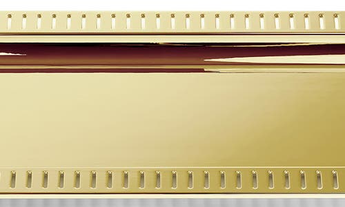 Anna New York Striations Small Rectangle Serving Tray, 13.75" In Gold