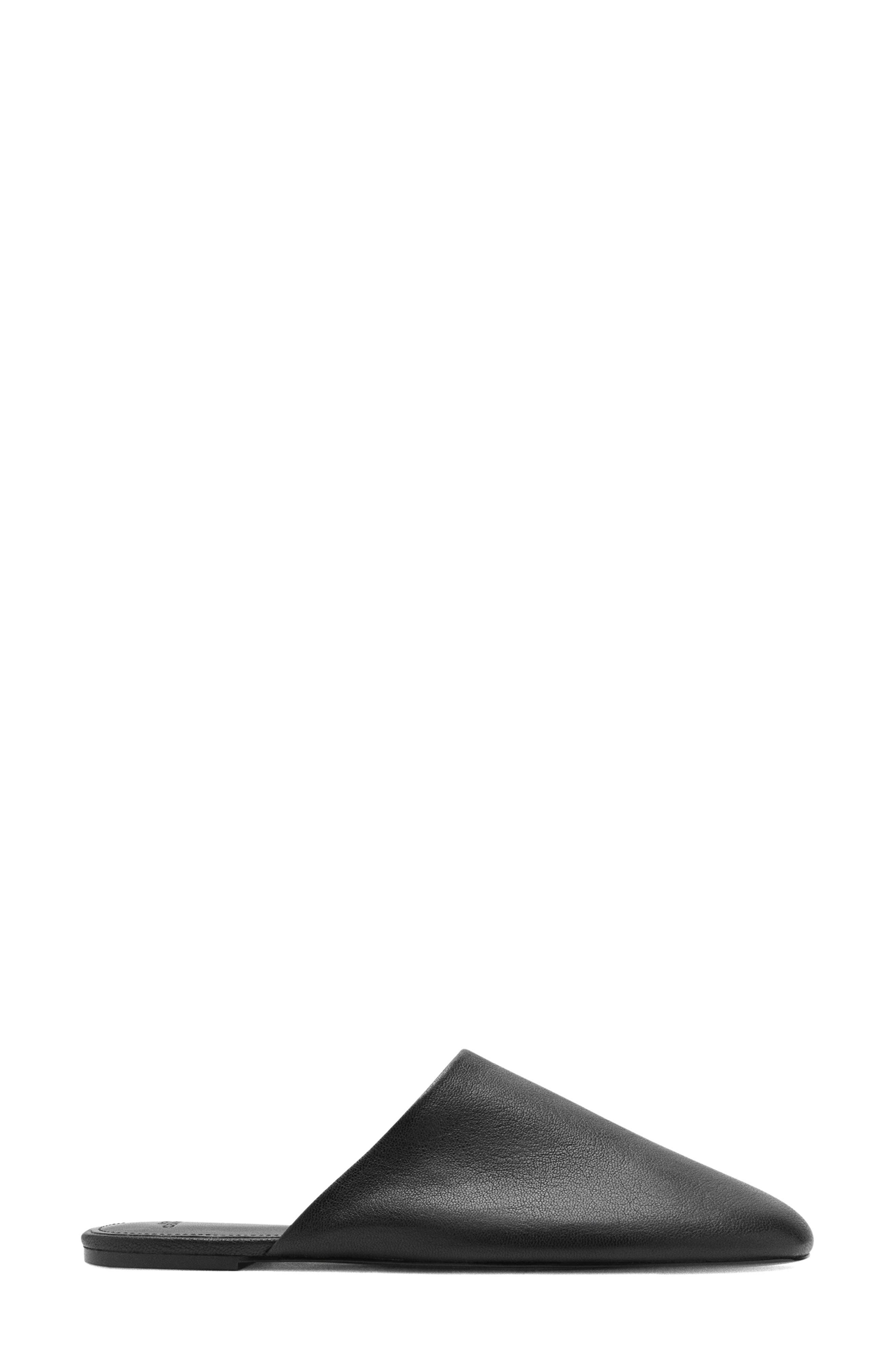 MANGO Square Toe Mule, Alternate, color, Black