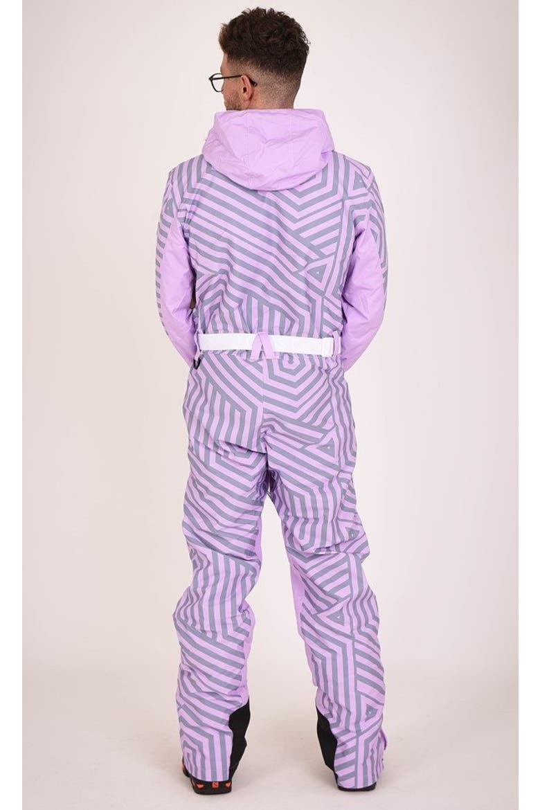 Fall Line Men's Ski Suit, Alternate, color, Purple & Grey