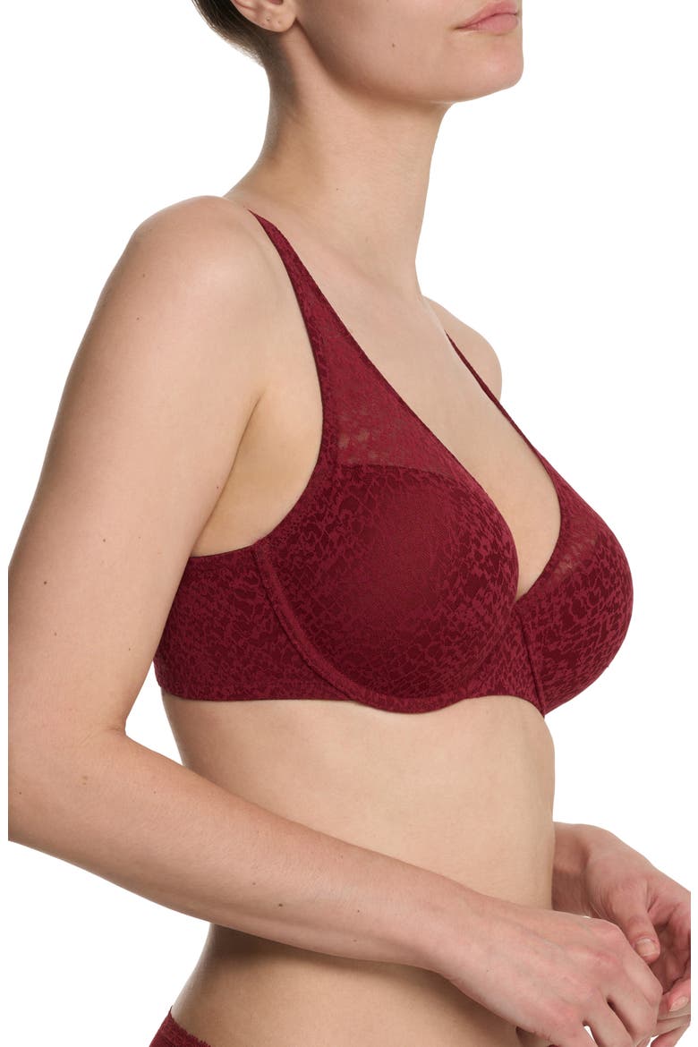 Pretty Smooth Full Fit Smoothing T-Shirt Bra, Alternate, color, DARK RED