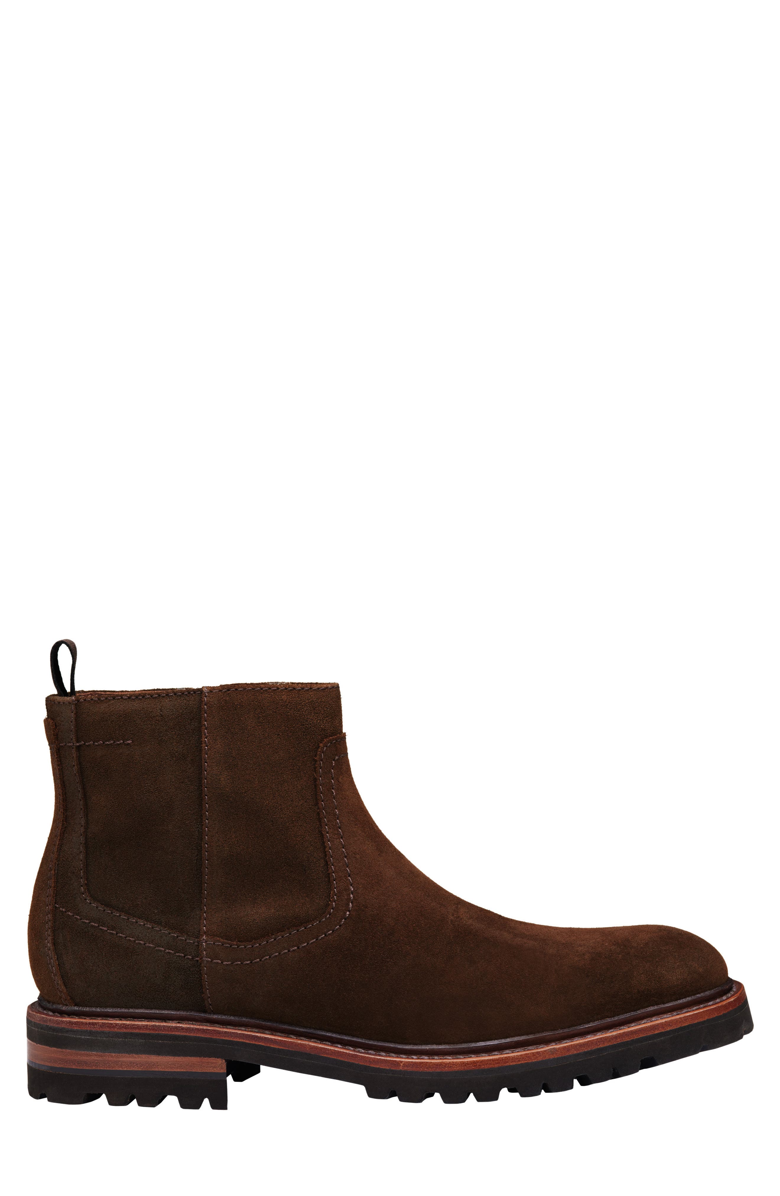 Johnston & Murphy Dudley Lug Water Resistant Boot, Alternate, color, Brown Waxed English Suede