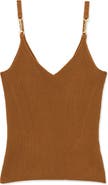 Reiss Cara Rib Silk Blend Sweater Tank
