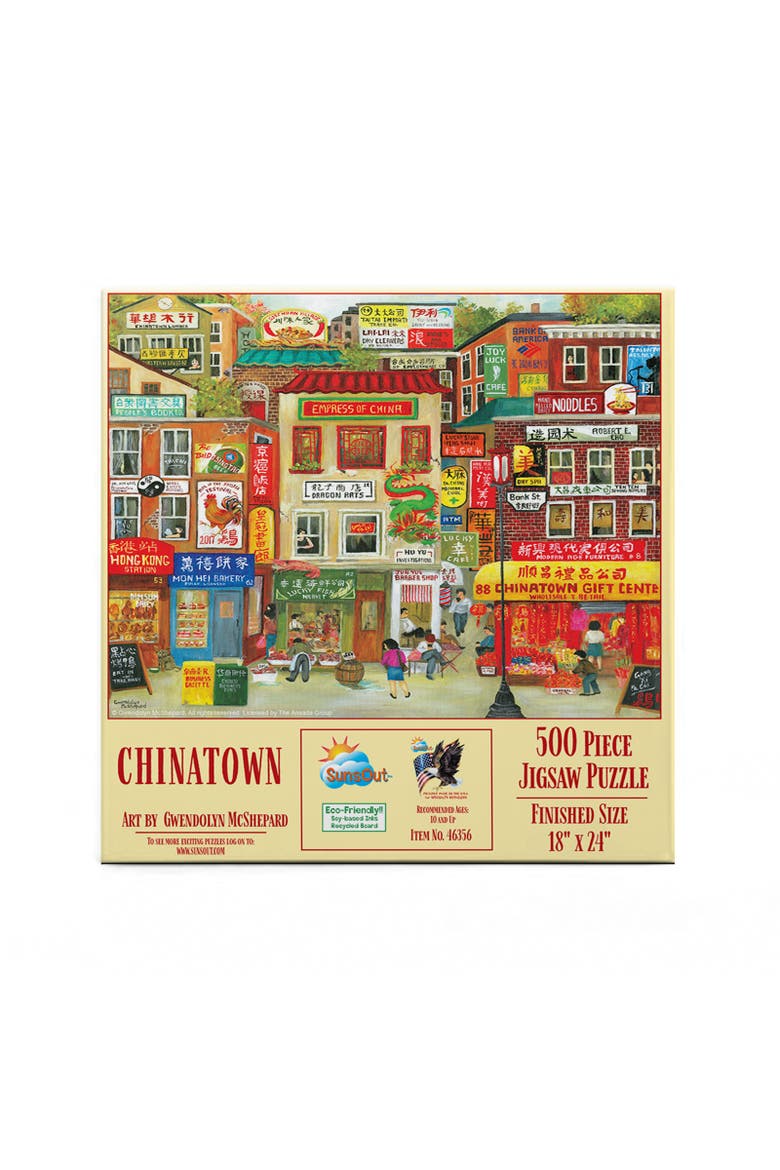 Chinatown 500 piece Jigsaw Puzzle for Adults, Alternate, color, Multicolor