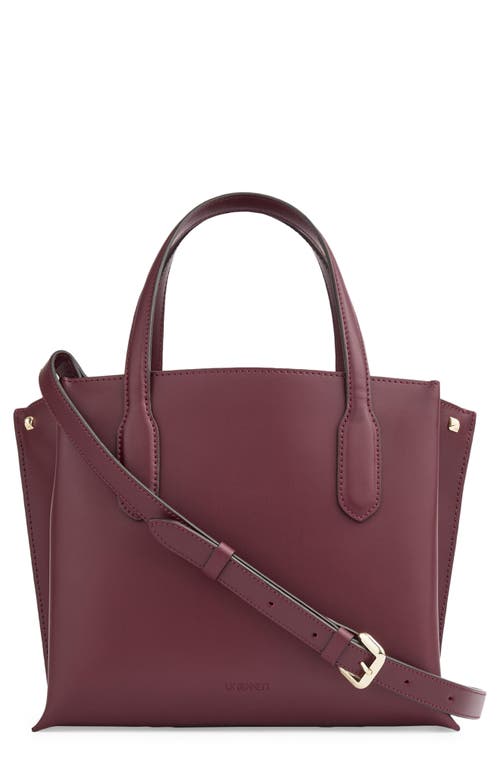 Lk Bennett Lola Leather Tote In Maroon