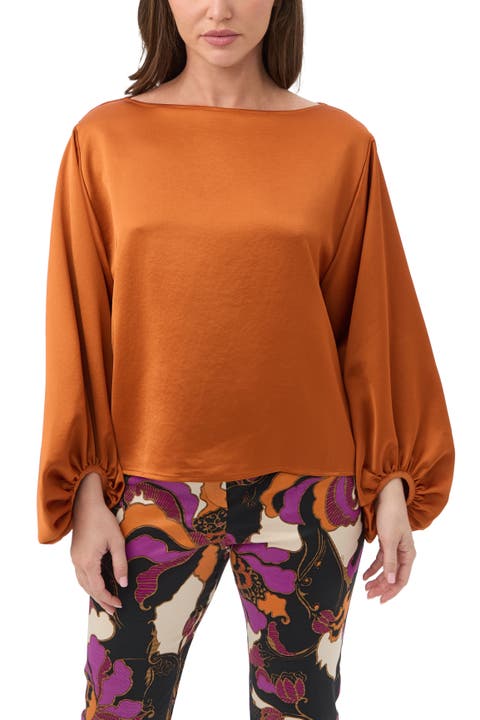 Ursa 2 Satin Boat Neck Top