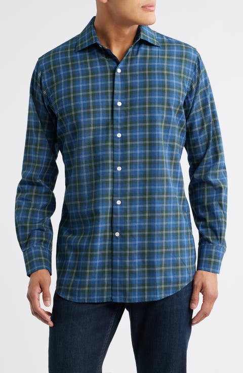 Frasier Check Button-Up Flannel Shirt