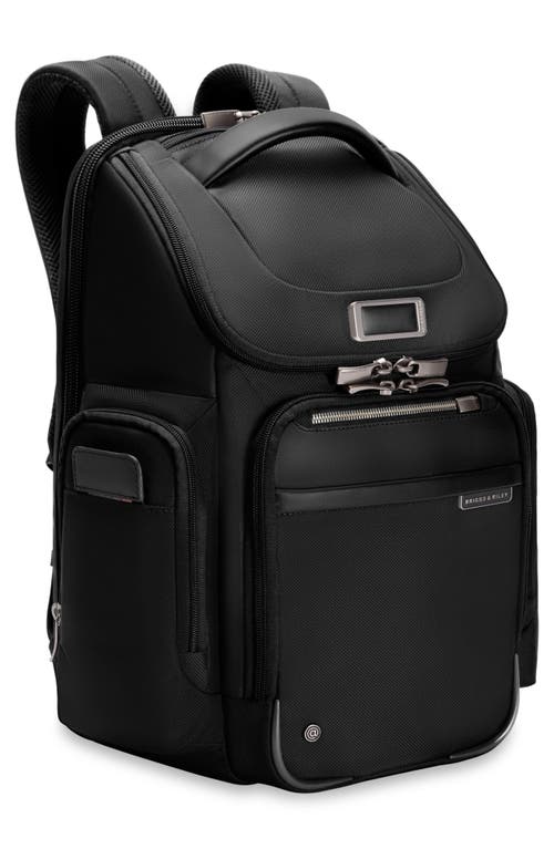 Briggs & Riley Medium Widemouth Backpack In Black