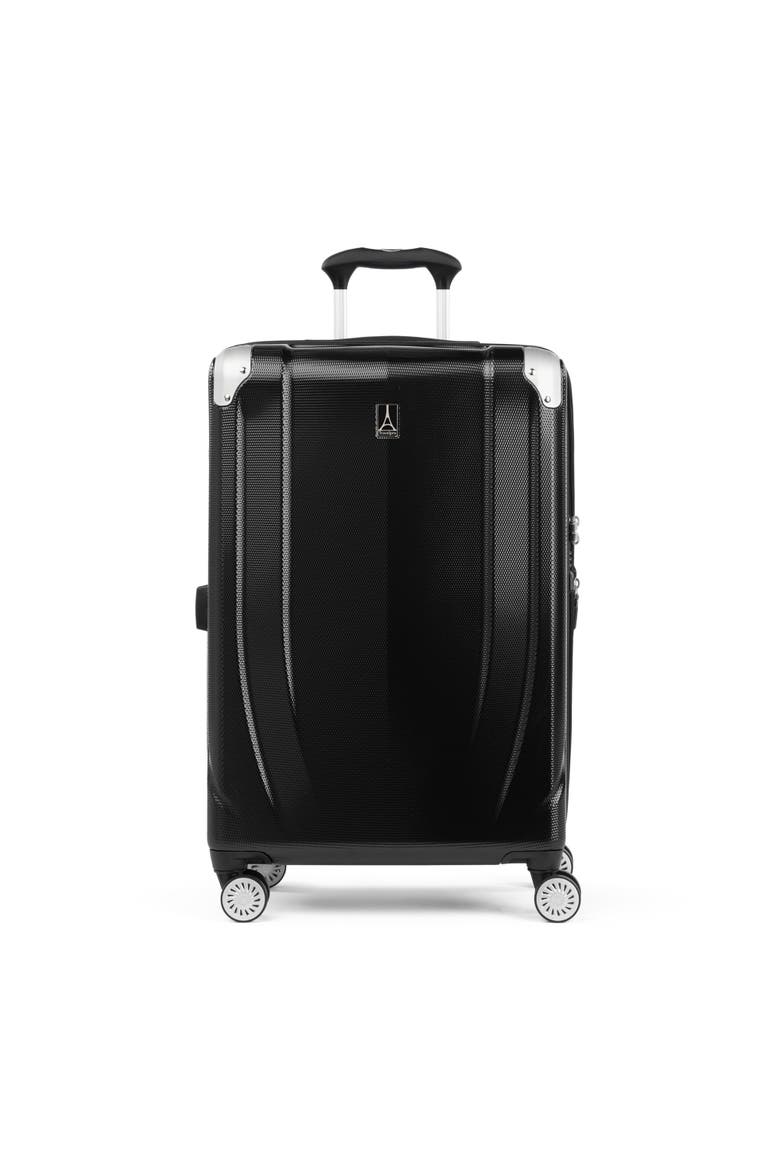 Pathways 3 Hardside Expandable 25" Medium Checked Spinner Luggage, Main, color, Black Knight