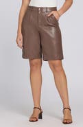 NYDJ Relaxed Faux Leather Bermuda Shorts