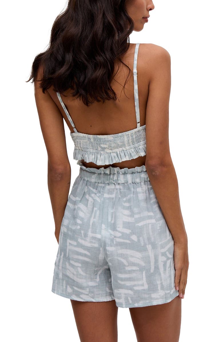 Raffya Bonnie A-Line Warhol Print Bralette Top, Alternate, color, Sky Blue