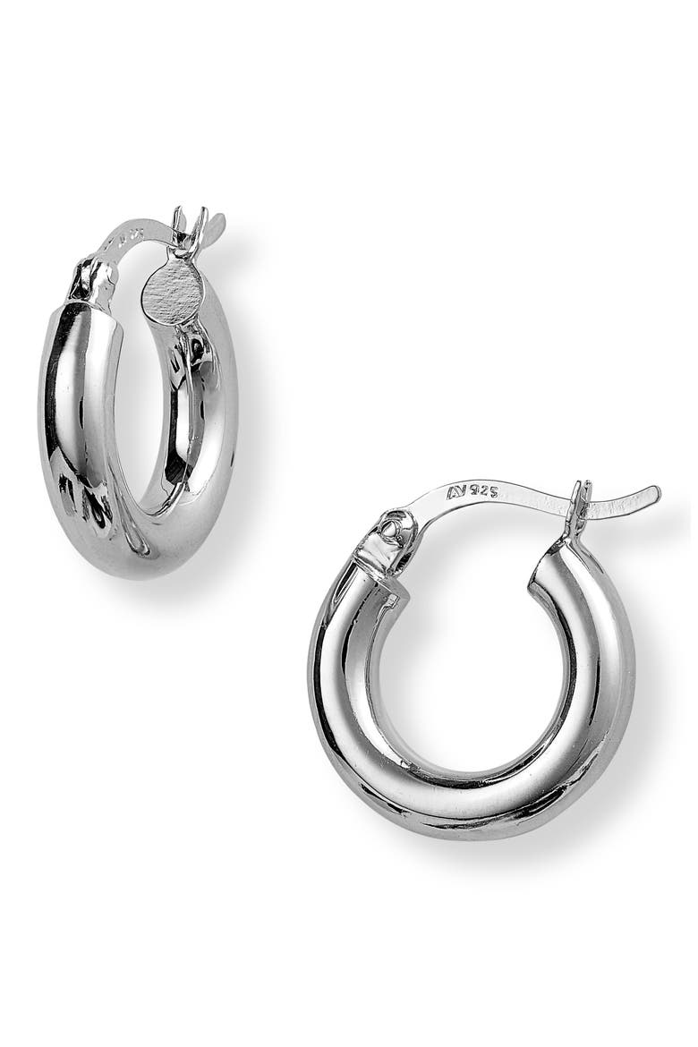 Argento Vivo Chunky Hoop Earrings, Main, color, SILVER