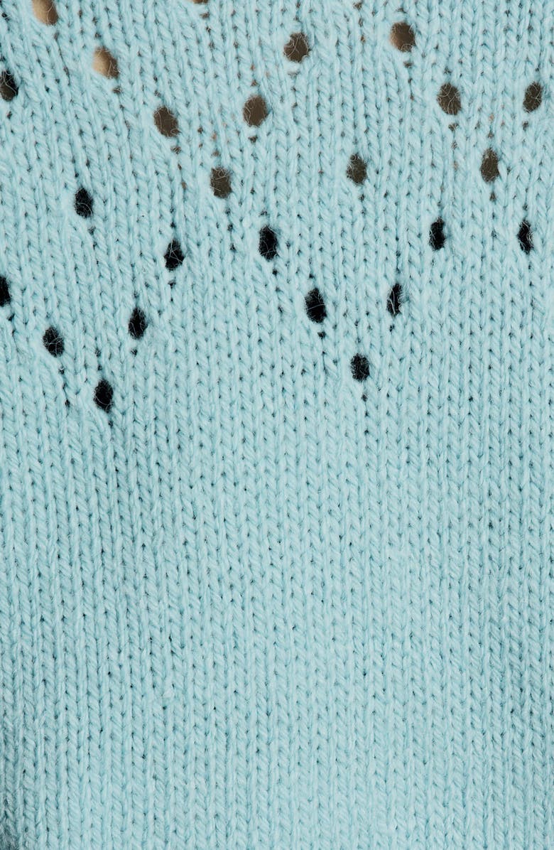 Sanctuary Femme Openwork Sweater, Alternate, color, Aquamarine