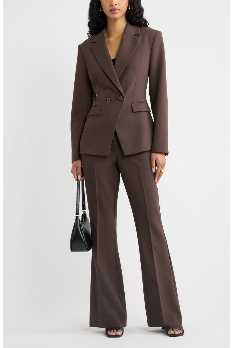 Icon Twill Flare Pants, Alternate, color, BROWN SEAL
