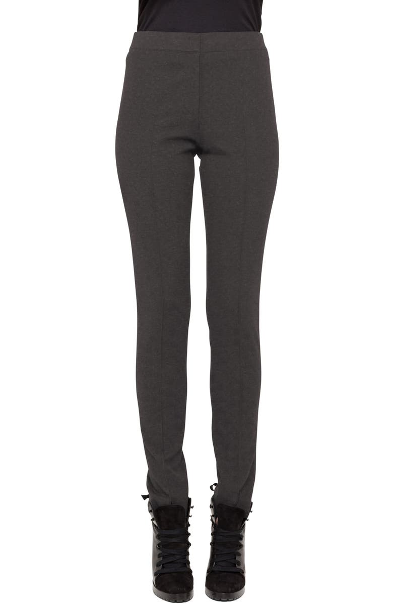 Akris punto Stretch Jersey Pants, Main, color, Charcoal
