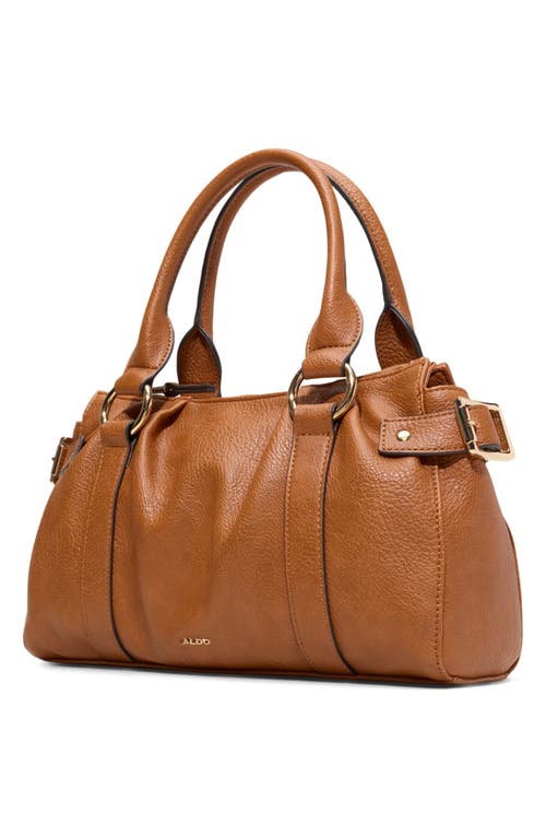 Aldo Alosaa Faux Leather Satchel In Brown