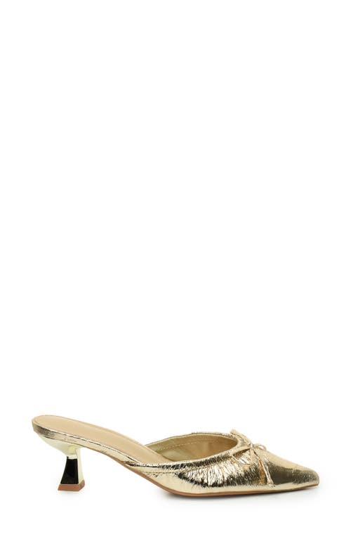 NICOLE MILLER NICOLE MILLER BOW KITTEN HEEL MULE 