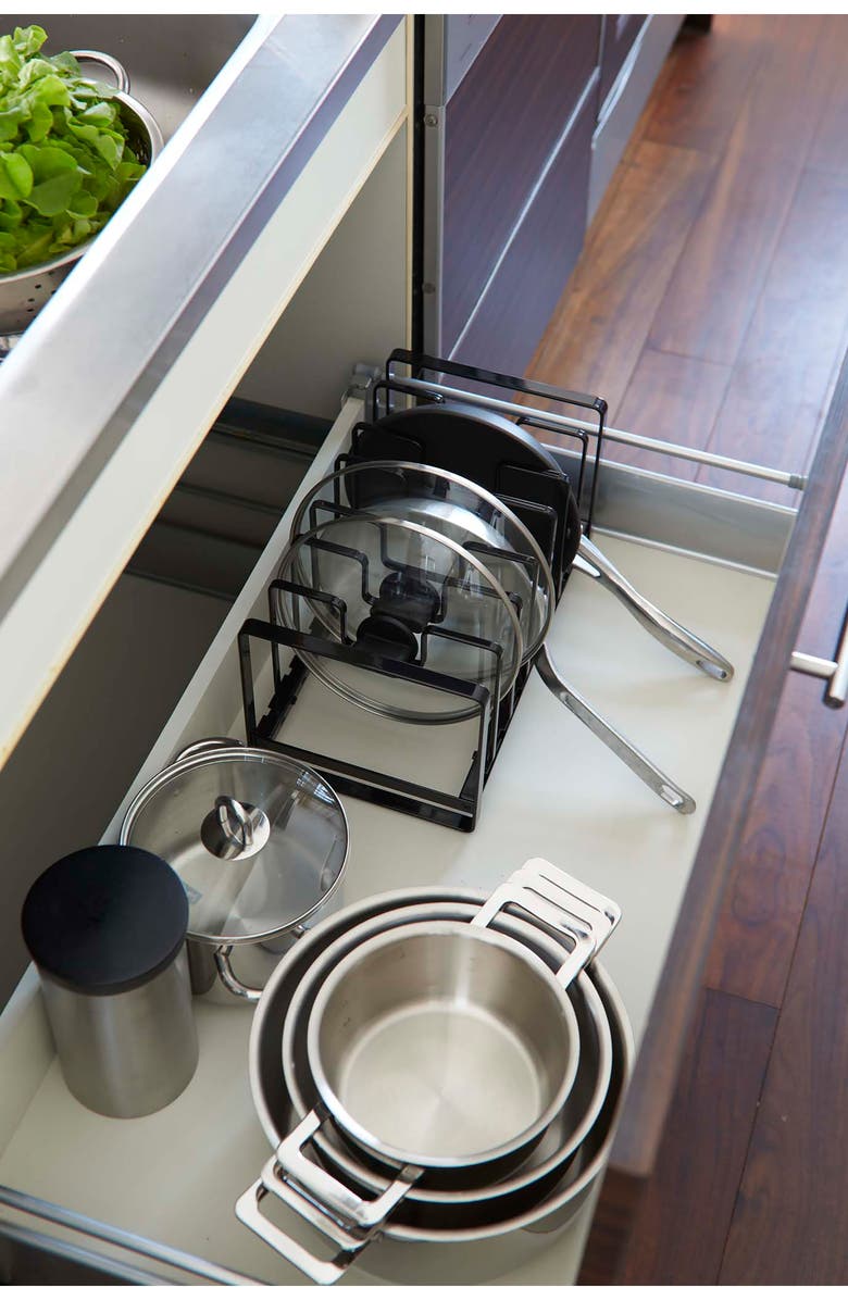 Yamazaki Cupboard Storage Rack, Alternate, color, Black