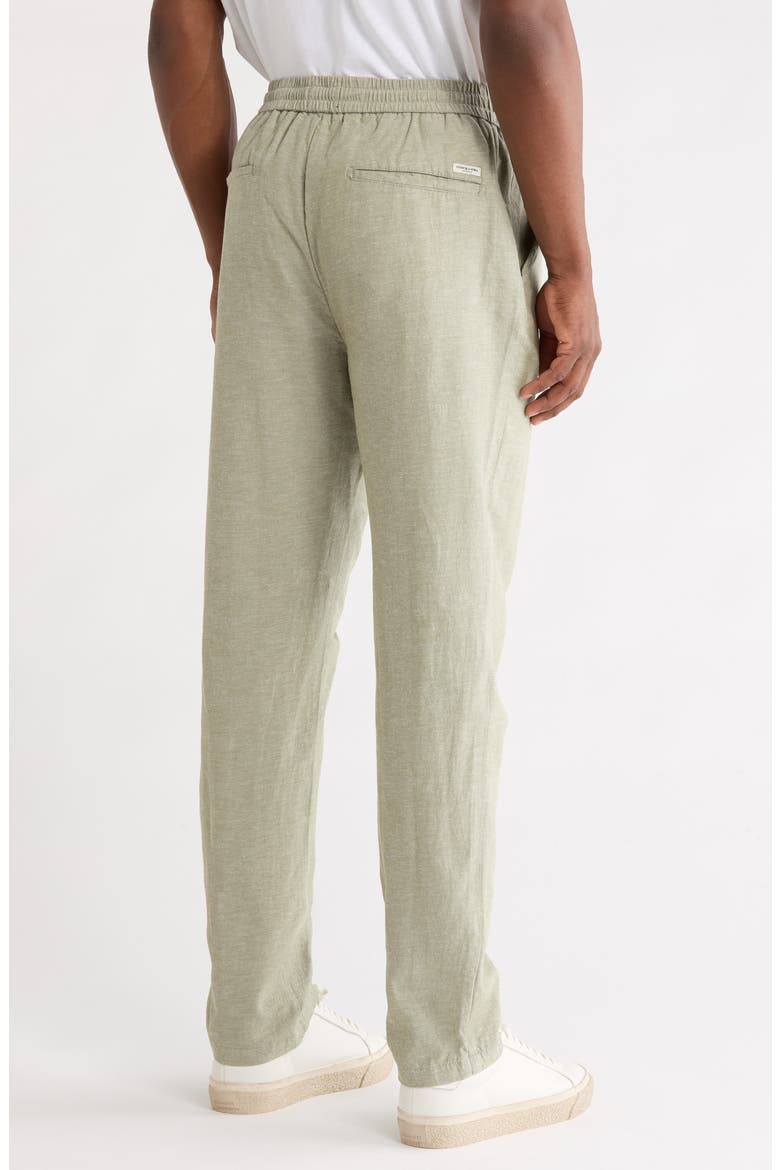 Core Warren Cotton & Linen Blend Joggers, Alternate, color, DARK GREEN