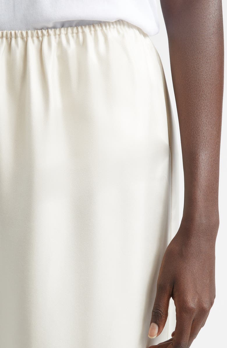 LOULOU DE SAISON Vasali Silk Skirt, Alternate, color, Ivory