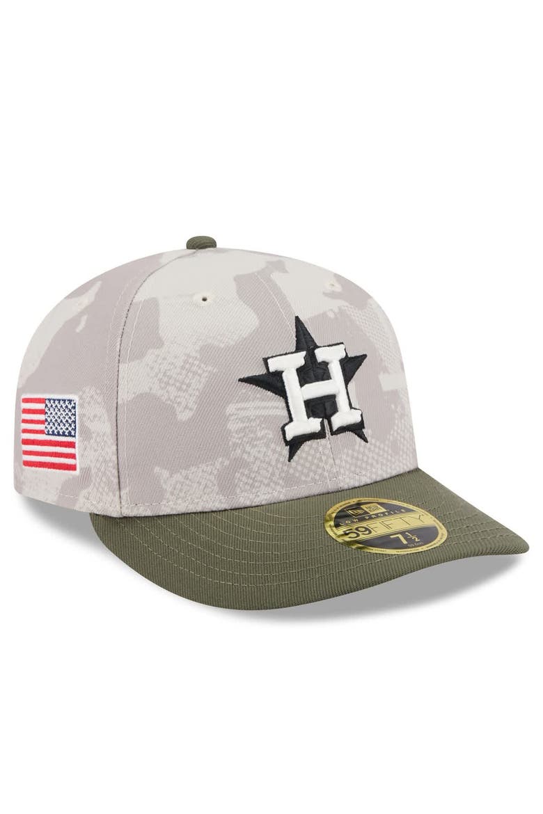 Men's New Era Light Beige/Olive Houston Astros 2025 Armed Forces Day Low Profile 59FIFTY Fitted Hat, Main, color, Light Beige