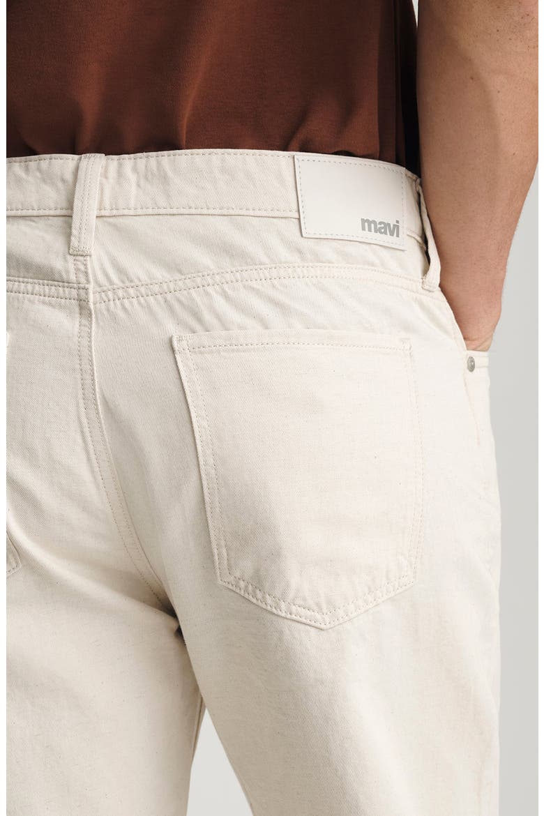 Marlon Relaxed Straight Leg Cotton & Linen Jeans, Alternate, color, ECRU LINEN DENIM