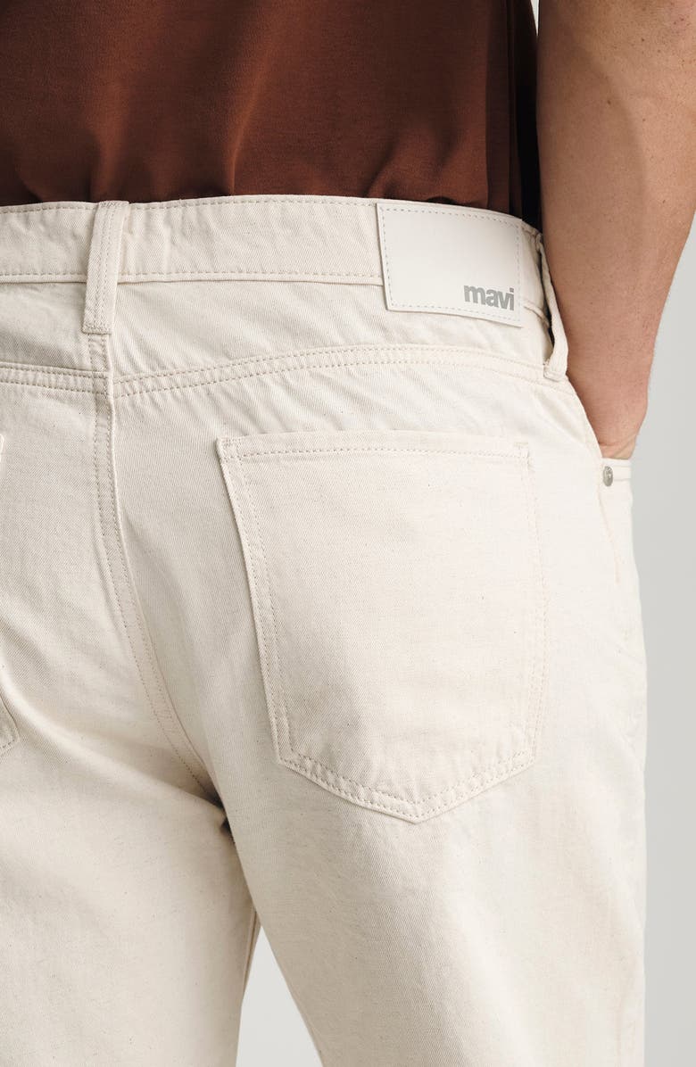 Mavi Jeans Marlon Relaxed Straight Leg Cotton & Linen Jeans, Alternate, color, Ecru Linen Denim