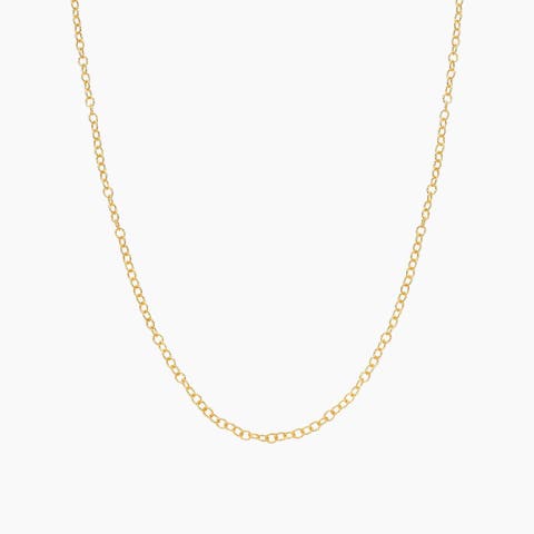 18k Gold Plated Sterling Silver Lizzy Small Chain Necklace Gift Idea
