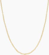 Bearfruit Jewelry 18k Gold Plated Sterling Silver Lizzy Small Chain Necklace Gift Idea