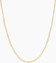 Bearfruit Jewelry 18k Gold Plated Sterling Silver Lizzy Small Chain Necklace Gift Idea