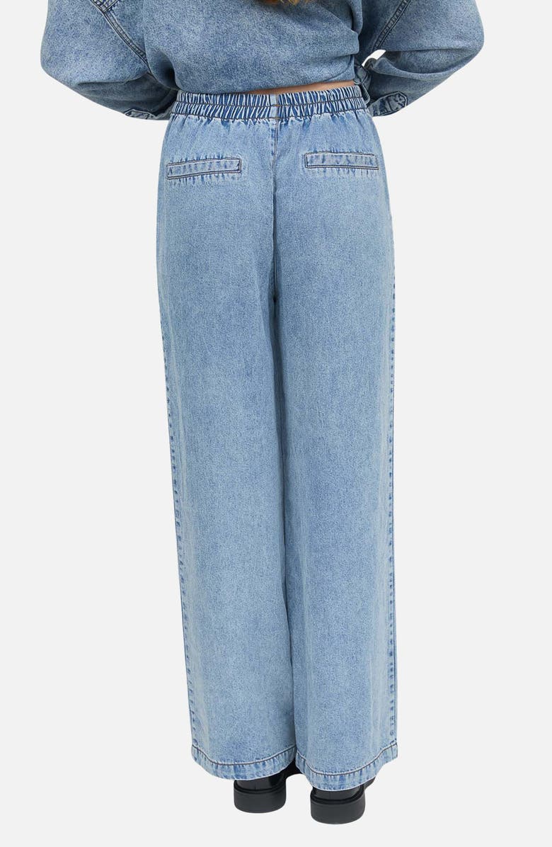 Blu Pepper Washed Chambray Wide Leg Pants, Alternate, color, 