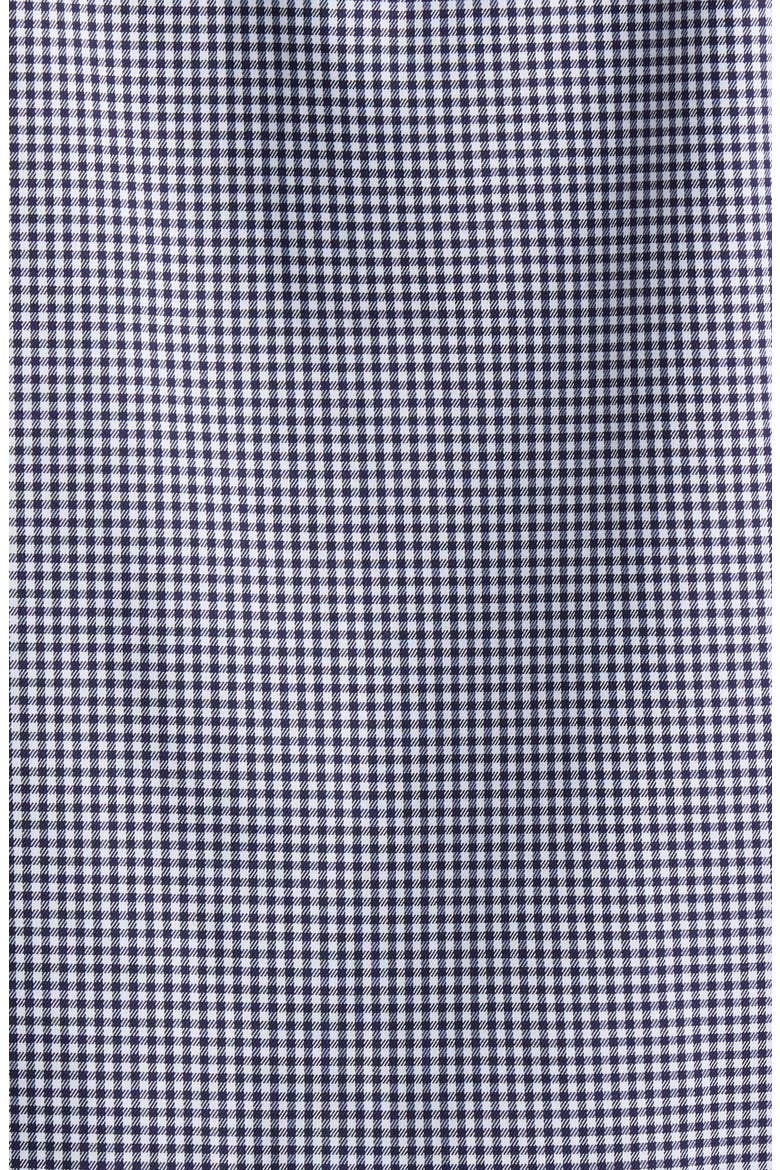 Trim Fit Gingham Premium Performance Dress Shirt, Alternate, color, NAVY GINGHAM CHECK