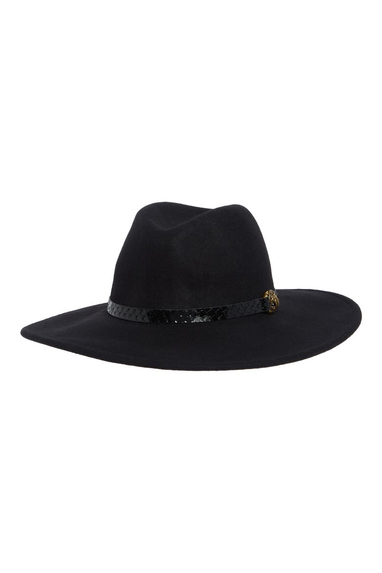 Chelsea Wool Fedora, Main, color, BLACK