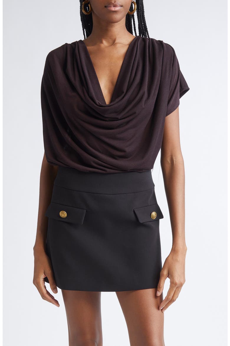 Dorothy Cowl Neck Top, Main, color, BLACKBERRY