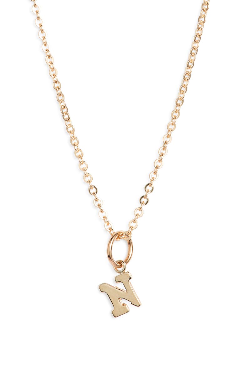 Initial Pendant Necklace, Main, color, GOLD FILL - N