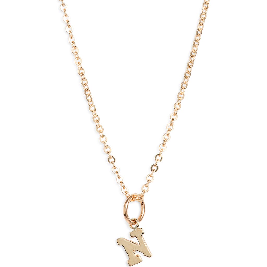 Nashelle Initial Pendant Necklace In Gold Fill - N